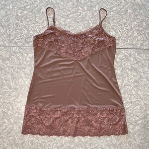 Maurices Studio Y lace cami top, dusty pink, size Extra Large